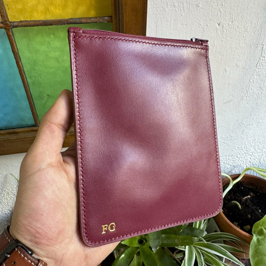 Phone pouch with Leather Strap / Handmade 