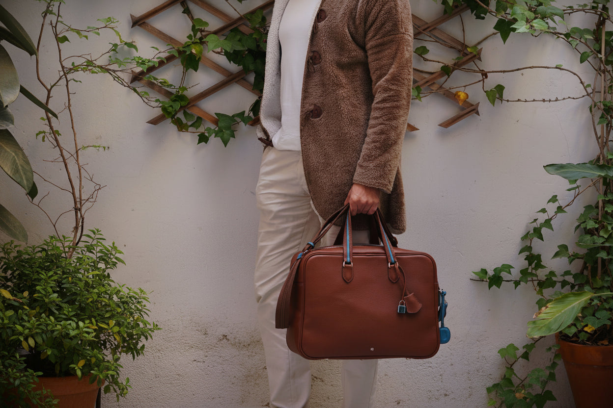 Minimal luxe duffel bag, bolso de viaje fin de semana, bolsa weekender premium, equipaje de mano de lujo, maleta de viaje minimalista, bolsa de deporte elegante, luxury travel bag.