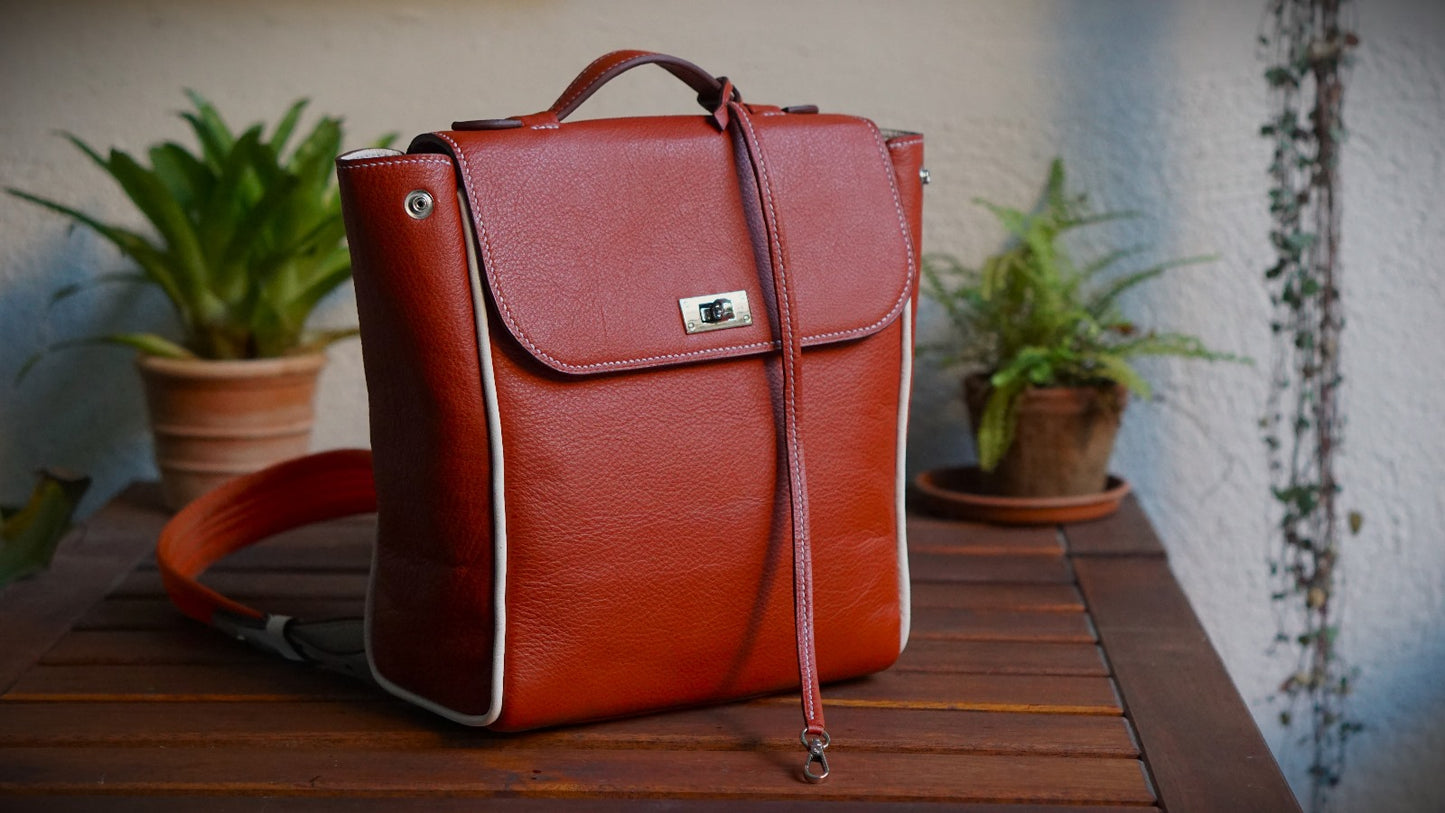 Mochila de piel mujer, mochila de cuero elegante, mochila urbana mujer, bolso mochila de piel, mochila de vestir femenina, mochila para portátil pequeña, mochilas de cuero legítimo.