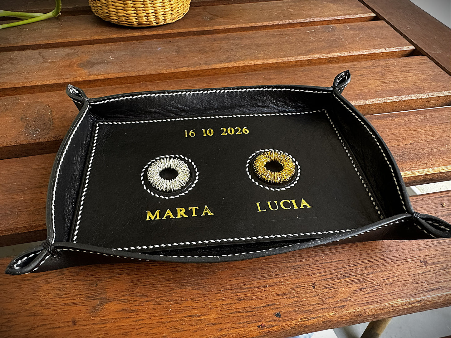 Porta Anillos de Boda en Piel Personalizado