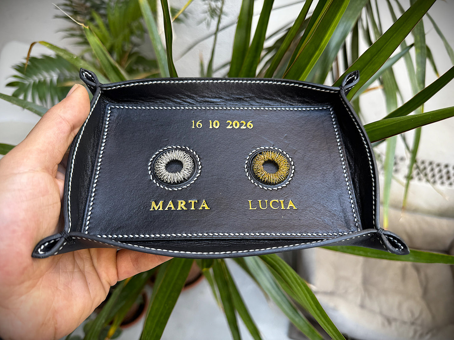 Porta Anillos de Boda en Piel Personalizado