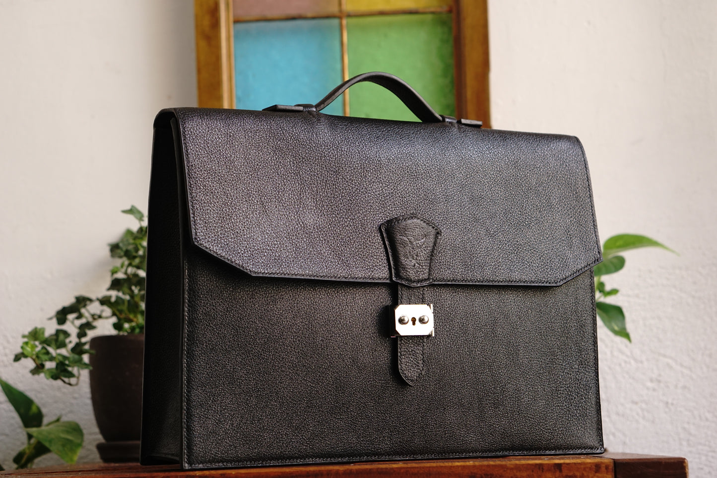 maletín para hombre de cuero para portátil 