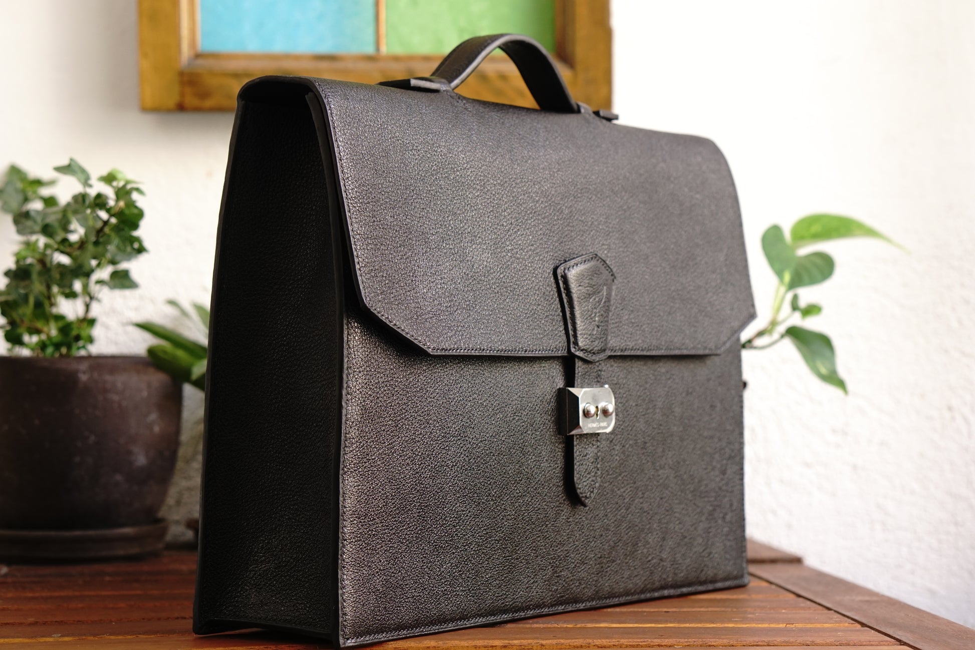 maletín para hombre de cuero para portátil 