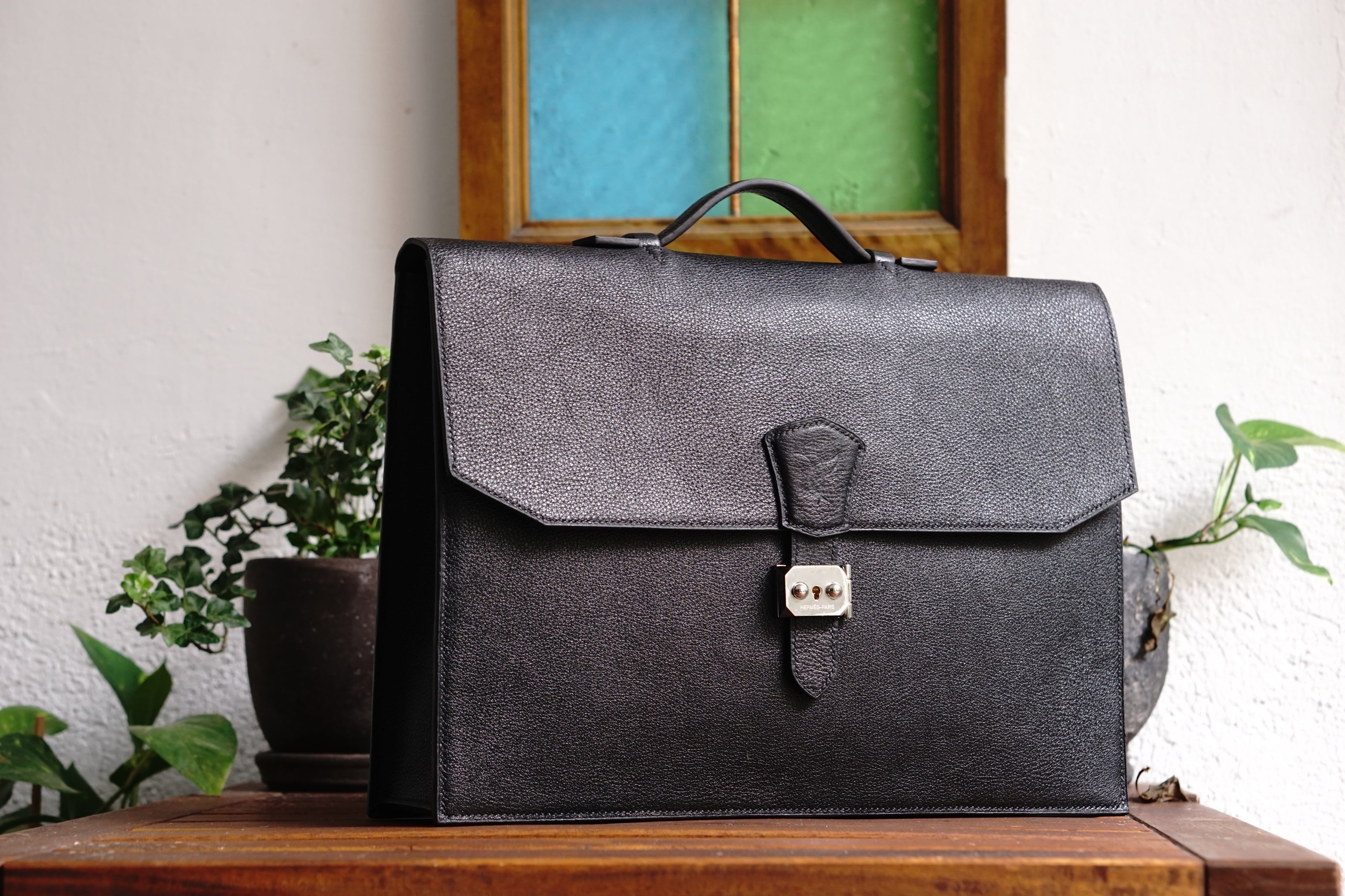 maletín para hombre de cuero para portátil 