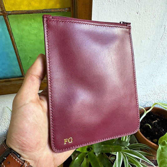 Phone pouch with Leather Strap / Handmade 