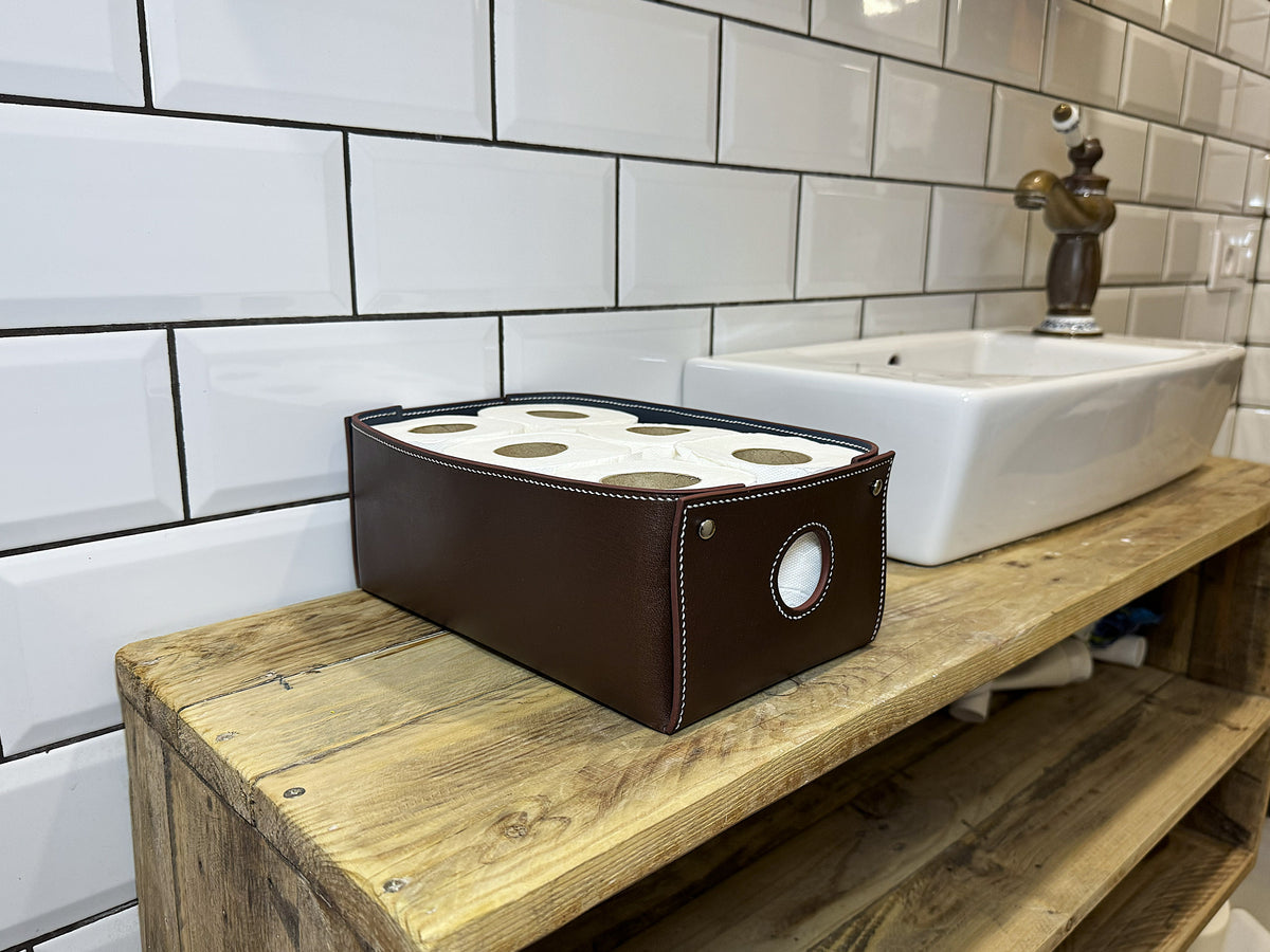 Caja de Cuero para Muebles y Decoración