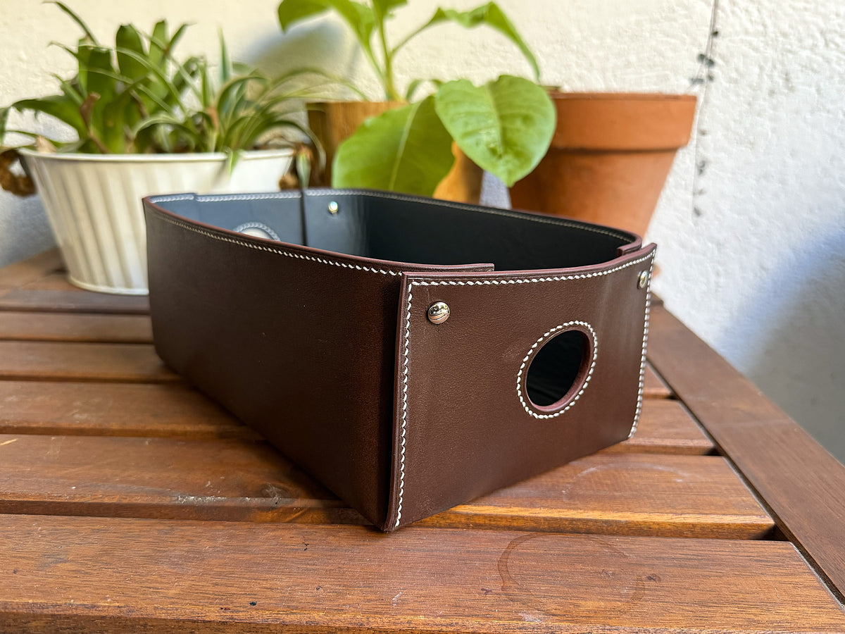 Caja de Cuero para Muebles y Decoración