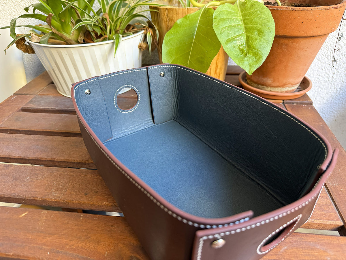 Caja de Cuero para Muebles y Decoración